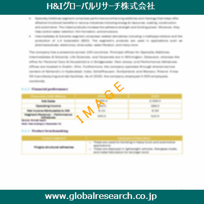 市場調査レポートのイメージ